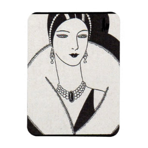 1928 Art deco kvinna Magnet