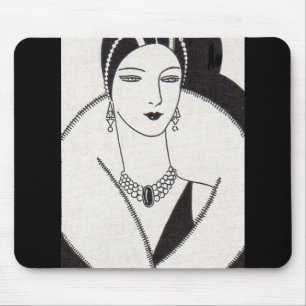 1928 Art deco kvinna Musmatta