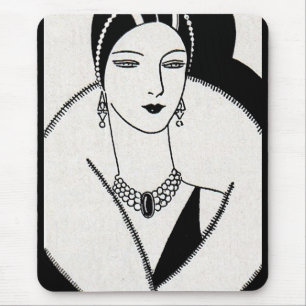 1928 Art deco kvinna Musmatta