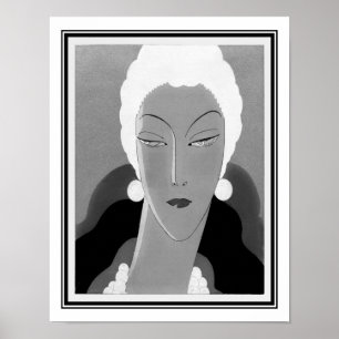 1928 Art Deco Mode illustration Poster