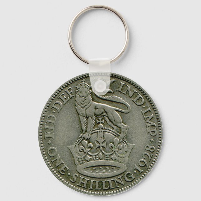 1928 Brittisk shilling-nyckelring Nyckelring (Framsida)