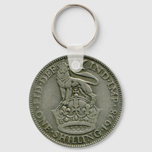 1928 brittiska shillingnyckelring nyckelring