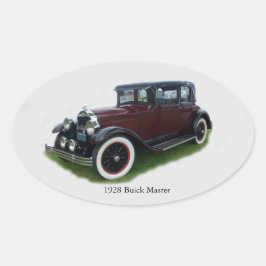 1928 Buick Master-dekal Ovalt Klistermärke