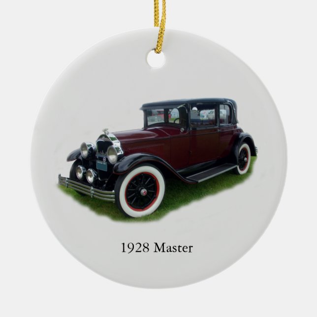 1928 Buick Master-ornament Julgransprydnad Keramik (Framsidan)