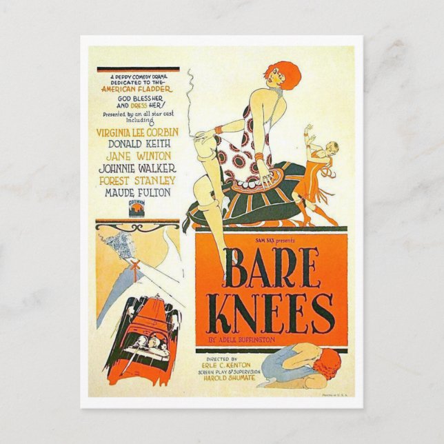 1928 Film Bare Knees Vykort (Framsida)