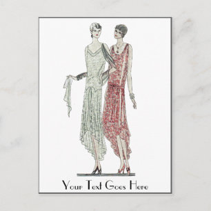 1928 Flapper Mode Vykort