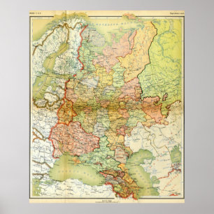 1928 Karta i Sovjetunionen Poster