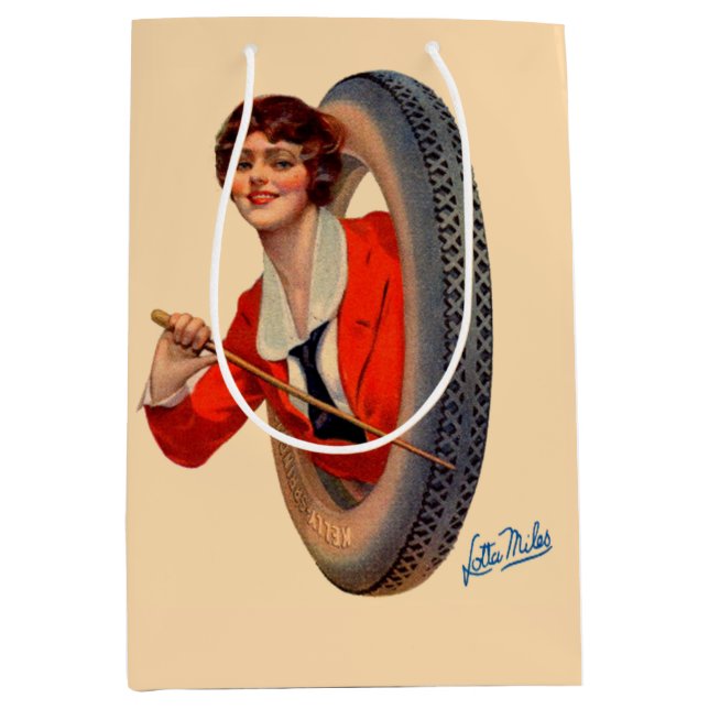 1928 Kelly-Springfields Däck mascot Lotta Miles (Framsidan)