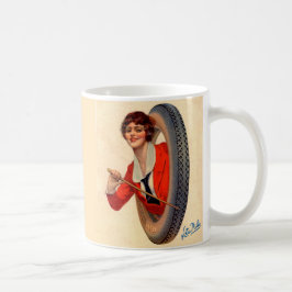 1928 Kelly-Springfields Däck mascot Lotta Miles Kaffemugg