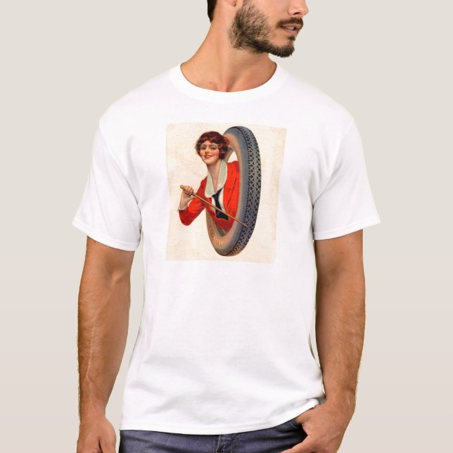 1928 Kelly-Springfields Däck mascot Lotta Miles T-shirt (Framsida)