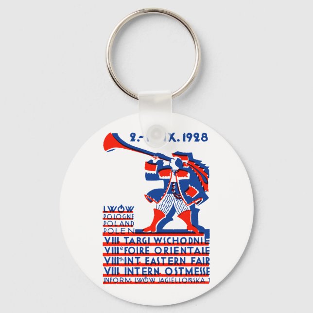 1928 Lwow Östra Internationell Fair Nyckelring (Framsida)