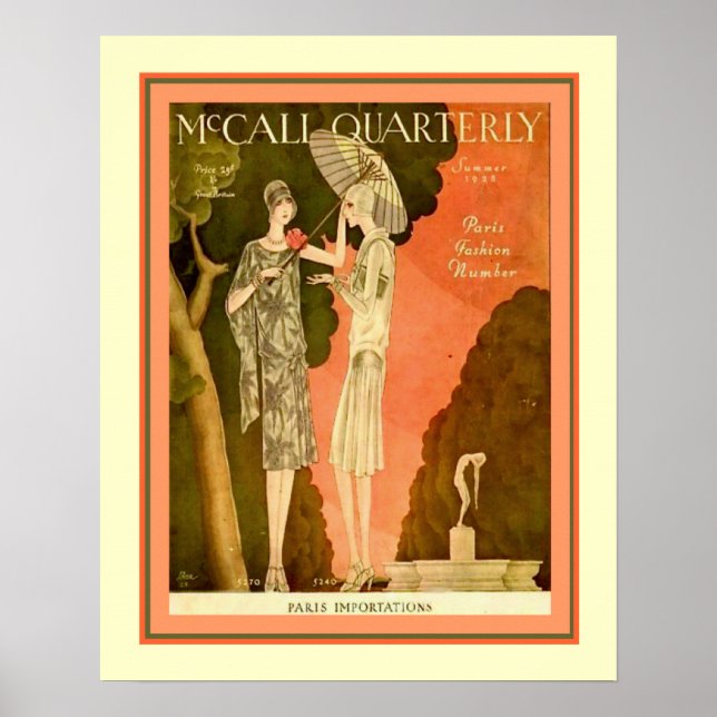 1928 McCall Deco Magazine Cover 16x20 Poster (Framsidan)