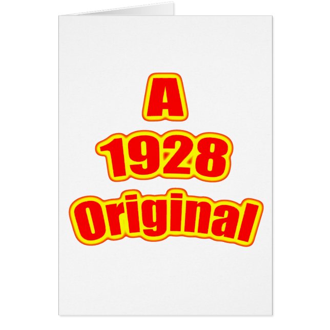 1928 original- rött hälsningskort (Framsidan)