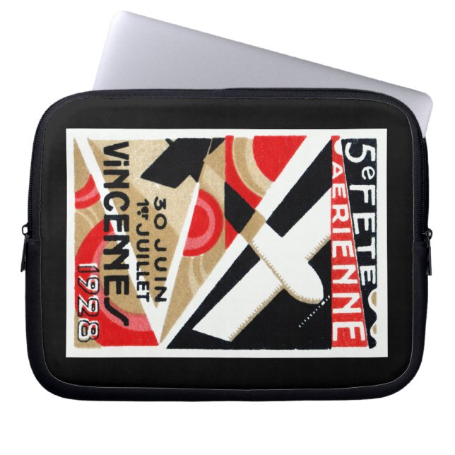 1928 Paris Luft Show Laptop Sleeve (Framsidan)