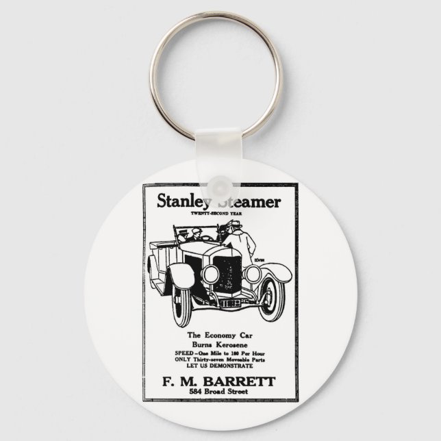 1928 Stanley Steamer Ad Keychain Nyckelring (Framsida)