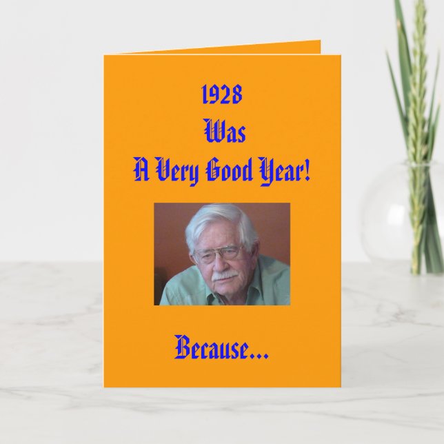 1928 var ett mycket Bra år! Kort (Framsida)