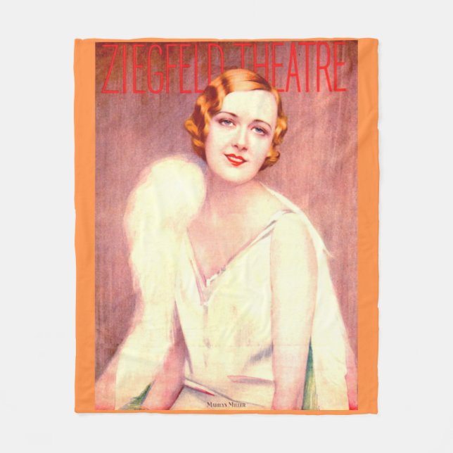 1928 Ziegfeld Theater-programmet omfattar Marilyn  Fleecefilt (Framsidan)