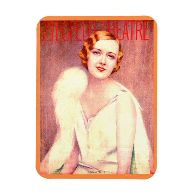 1928 Ziegfeld Theater-programmet omfattar Marilyn  Magnet (Vertikal)
