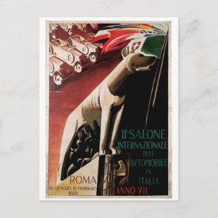 1929 11th Salone Internazional Dell Automobile Vykort
