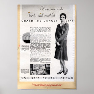 1929 Akut tandkräm Poster