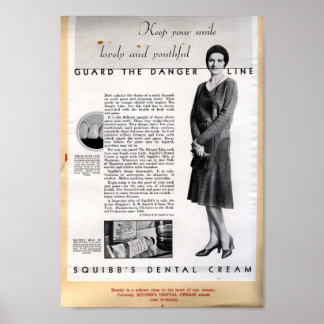 1929 Akut tandkräm Poster