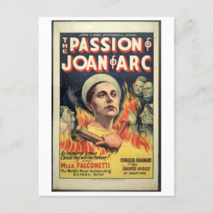 1929 års film "The Passion of Joan of Arc" Vykort