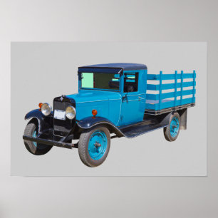 1929 Chevy 1 Ton Stake Body Lastbil Poster