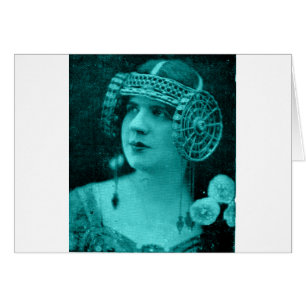 1929 Fransk artiste Mme. Hälsningskort