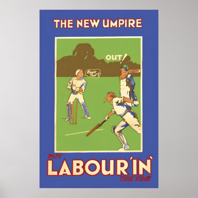 1929 Labour Party valposter brittisk Poster (Framsidan)
