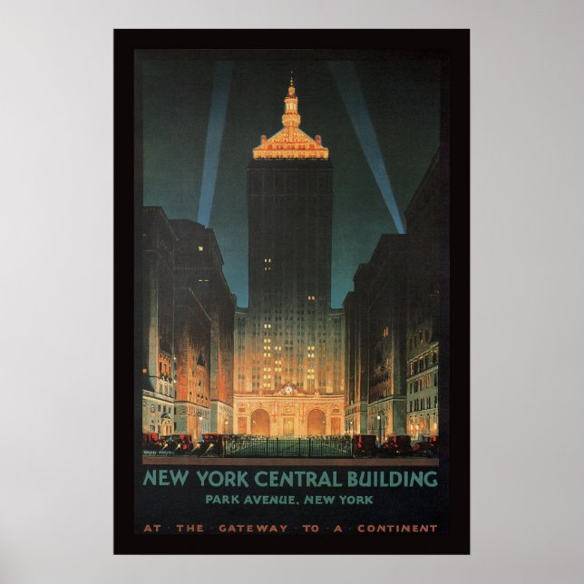 1929 New York Central Byggnad Poster (Framsidan)