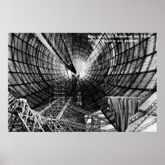 1929 poster graf Zeppelin-luftfartyget LZ 127 insi