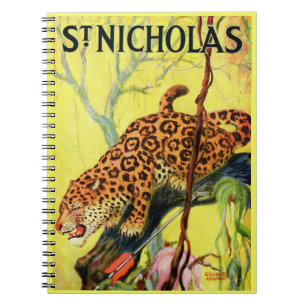1929 St. Nicholas-tidskriften täcker leopard Anteckningsbok