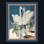 1929 Svanar Art Deco Poster<br><div class="desc">Colorful,  1929,  Art Deco "Svanar" print. 16 x 20 som visas här. 11x14 som standard är också tillgängligt,  liksom anpassningsbarnas storlek och arbetsyta.</div>