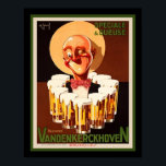 1930 Art Deco Belgium Beer AG Poster<br><div class="desc">Colorful,  1930,  Art Deco,  ölreklam för Vandenkerckhoven belgian-öl. 11x14 visas här. Finns i standard 8x10 och 16x20,  samt i anpassningsbar/</div>