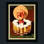 1930 Art Deco Belgium Beer AG Poster<br><div class="desc">Colorful,  1930,  Art Deco,  ölreklam för Vandenkerckhoven belgian-öl. 11x14 visas här. Finns i standard 8x10 och 16x20,  samt i anpassningsbar/</div>