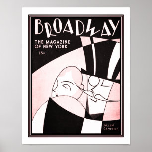 1930 Art Deco Broadway Magazine Skriv ut Poster