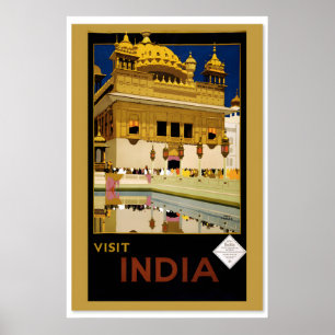 1930 Besök Indien Delhi House - Klassisk Gammal Vi Poster