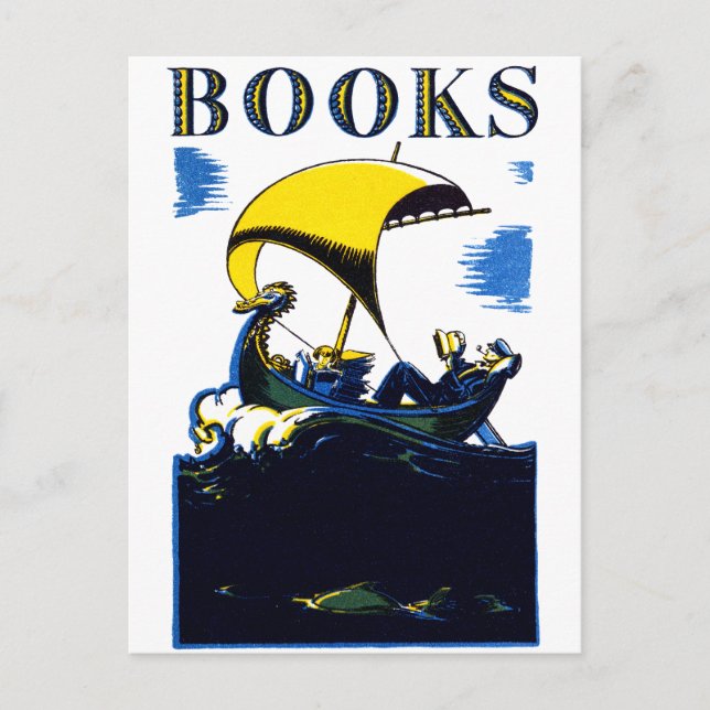 1930 Bokar Poster Vykort (Framsida)