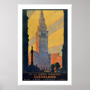 1930 Cleveland, Ohio affisch av Leslie Ragan