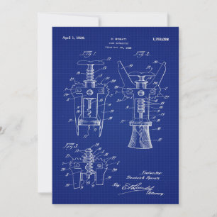 1930 Cork Extractor Patent Julkort