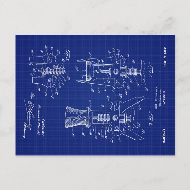 1930 Corkutdragare Patent Helg Vykort (Framsida)