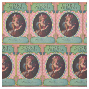 1930 Cort Theatre spelbiljett omslag Tyg