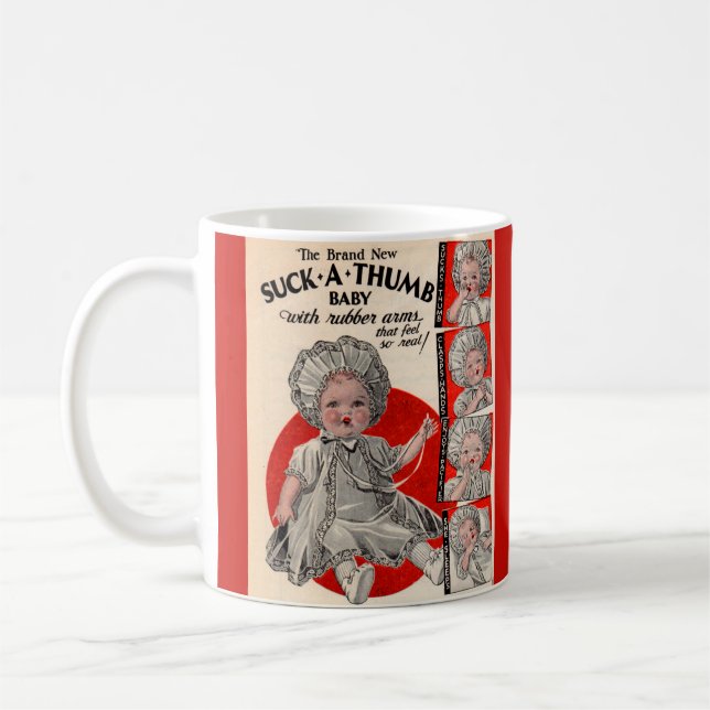 1930 Doll av Suck a Thumb baby Kaffemugg (Vänster)