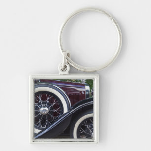 1930 Ford A Klassisk Bil Fyrkantig Silverfärgad Nyckelring