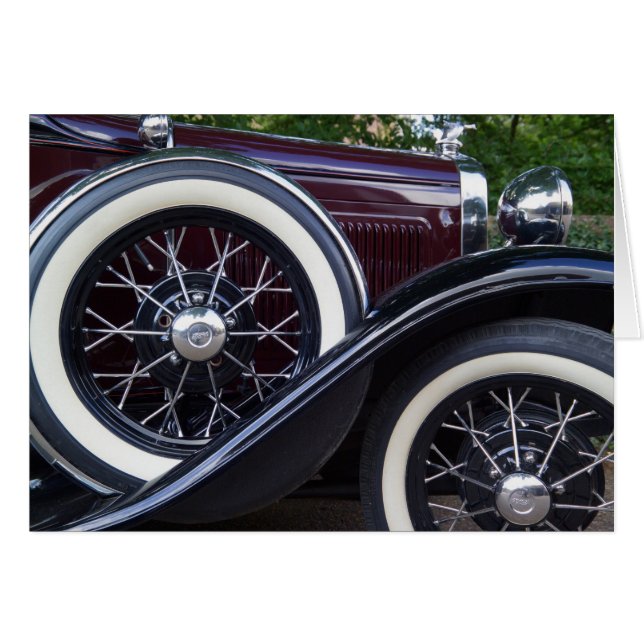 1930 Ford A Klassisk Bil Hälsningskort (Framsidan Horizontal)