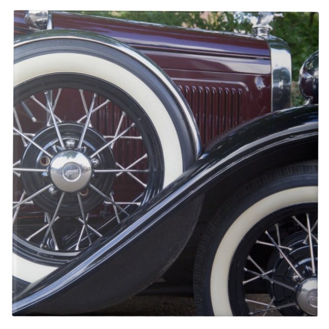 1930 Ford A Klassisk Bil Kakelplatta (Framsidan)