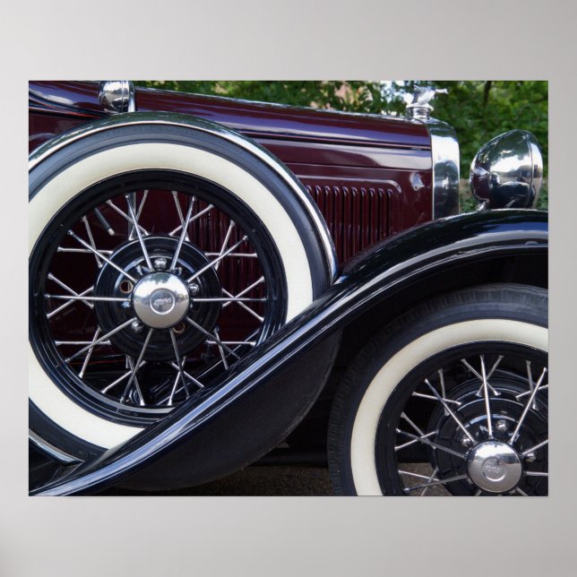 1930 Ford A Klassisk Bil Poster (Framsidan)