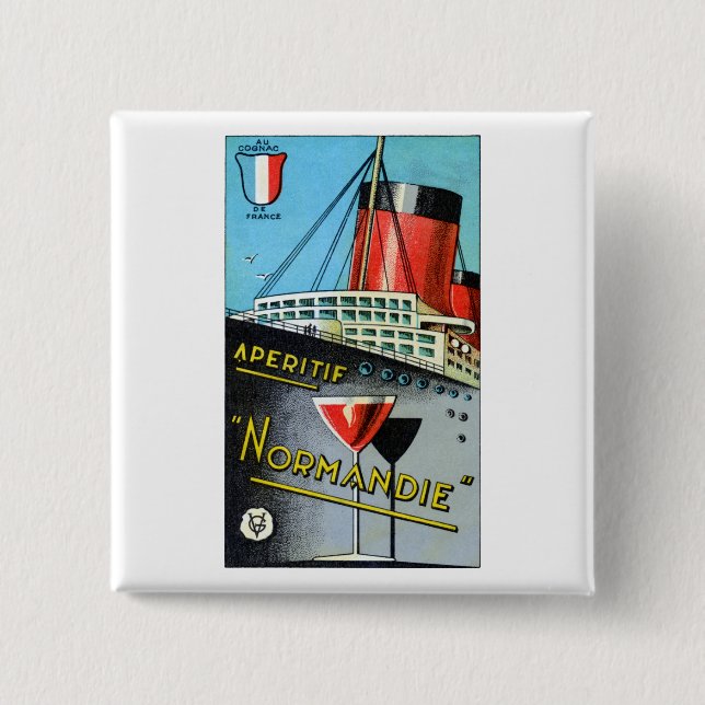 1930 Fransk Apertif Normandie Knapp (Framsida)