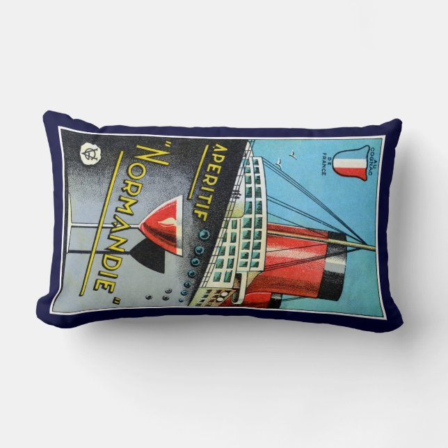 1930 Fransk Apertif Normandie Lumbarkudde (Framsida)