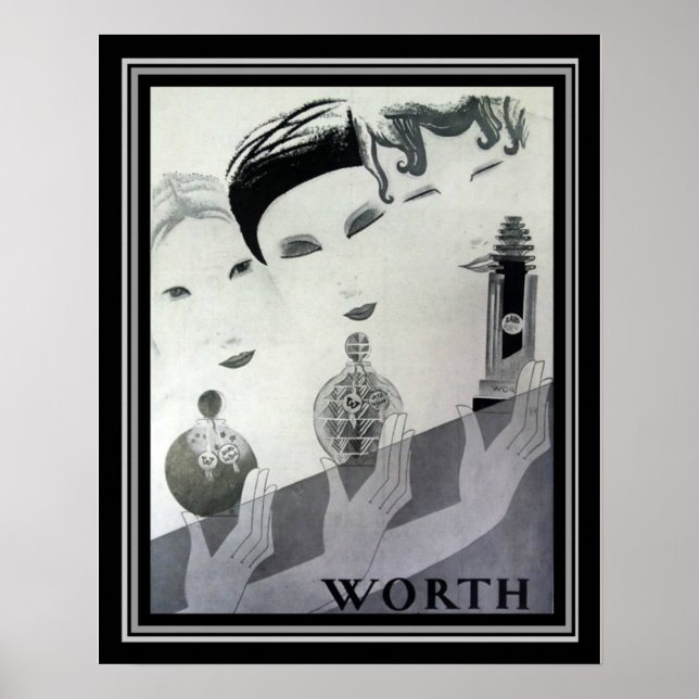 1930-Franskens deco parfum och 16 x 20 Poster (Framsidan)